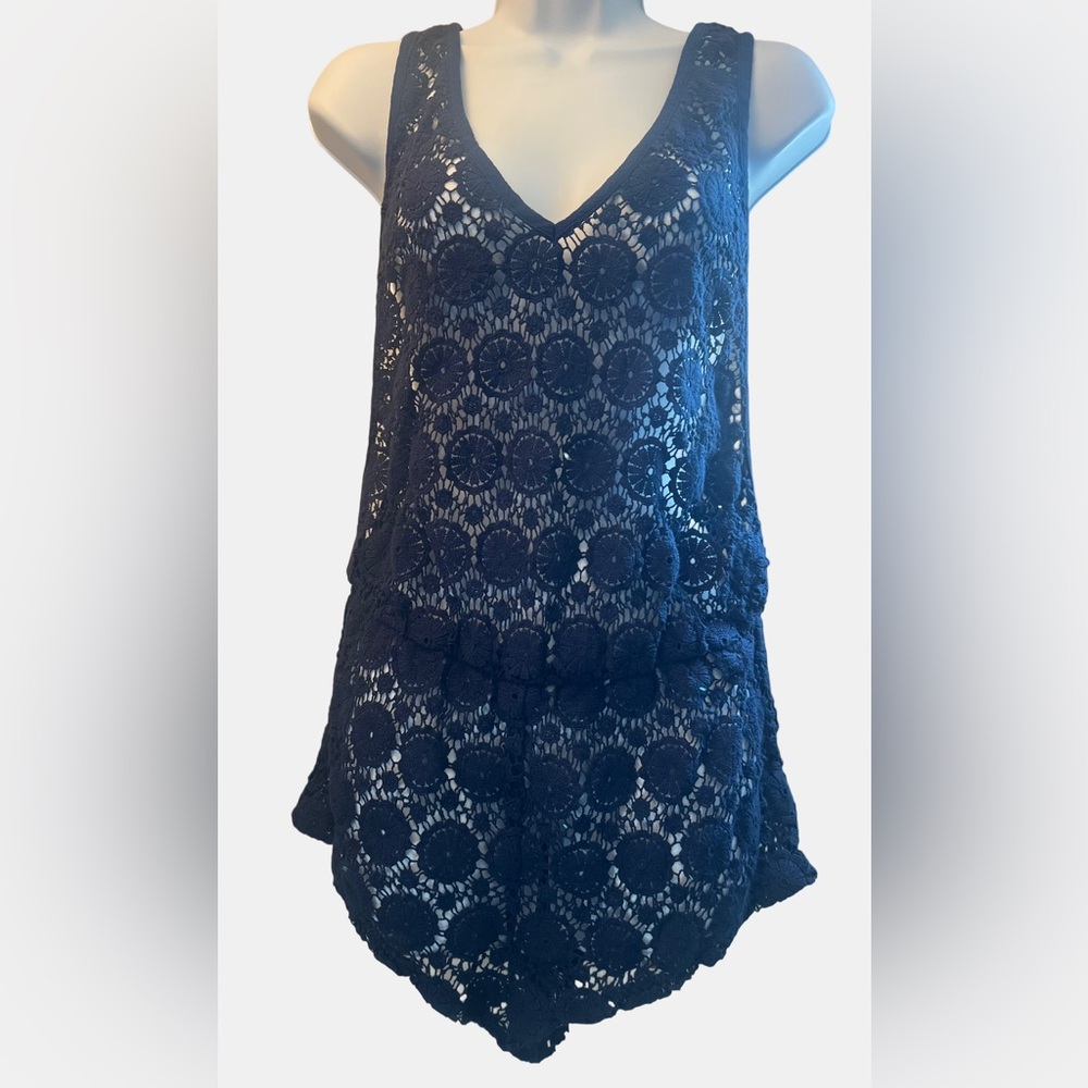 Victoria's Secret Navy Crochet Swim Coverup